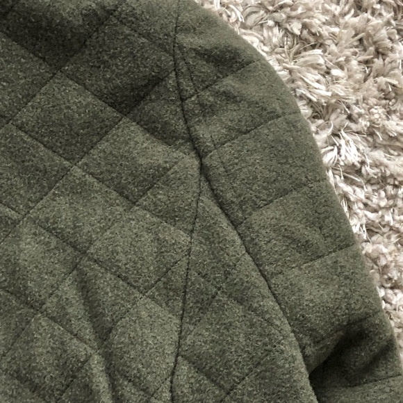 Woolrich Olive Heather Full-Zip Quilted Wool Coat, Sz XL - Picture 6 of 16